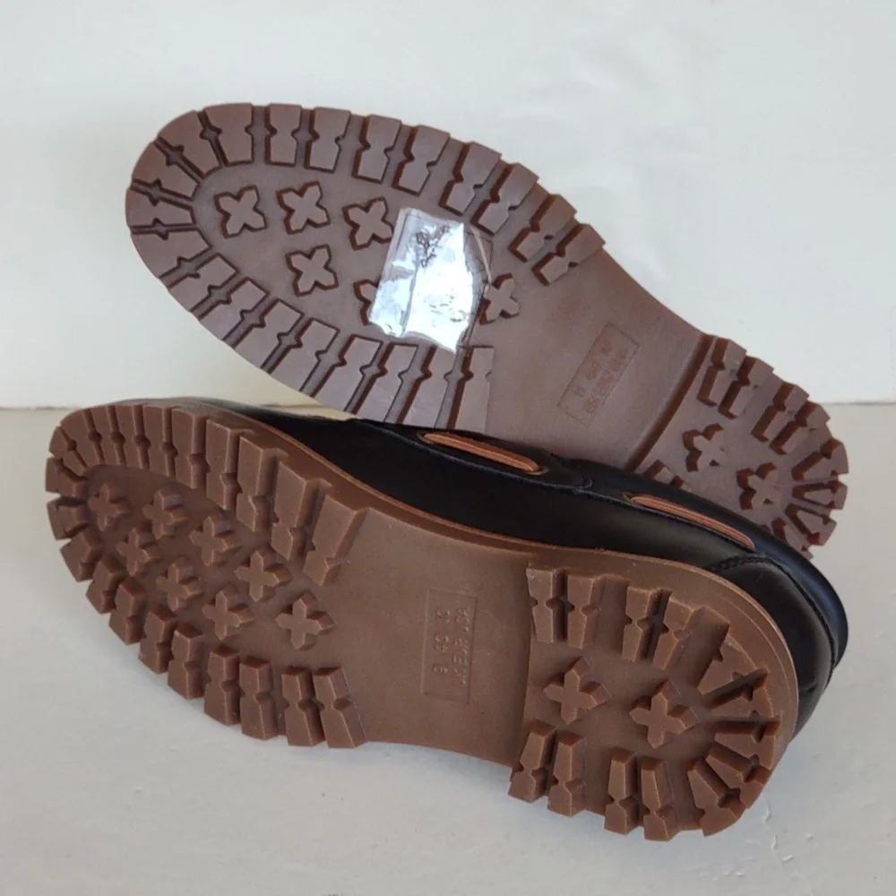 BRAND NEW Primark Men's BROWN Leather(SYNTHETIC )Boat Shoes